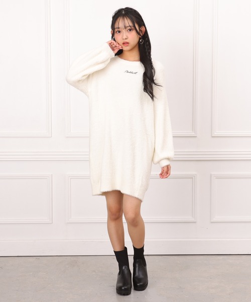 「PINKHUNT」 「KIDS」ニットワンピース 160cm ベビーピンク キッズ_画像6