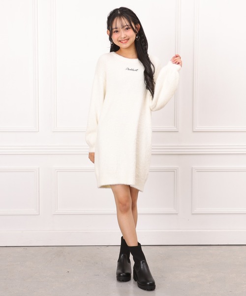 「PINKHUNT」 「KIDS」ニットワンピース 160cm ベビーピンク キッズ_画像8