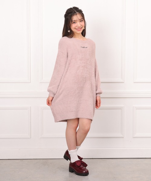 「PINKHUNT」 「KIDS」ニットワンピース 160cm ベビーピンク キッズ_画像9