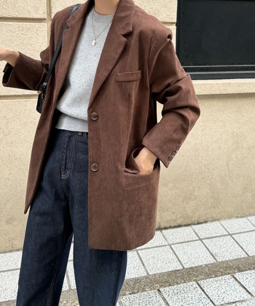 「CANAL JEAN」 テーラードジャケット ONE SIZE ブラウン レディースの画像