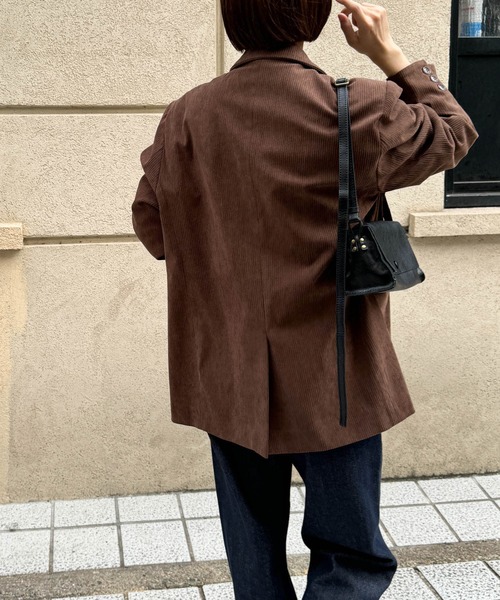 「CANAL JEAN」 テーラードジャケット ONE SIZE ブラウン レディースの画像