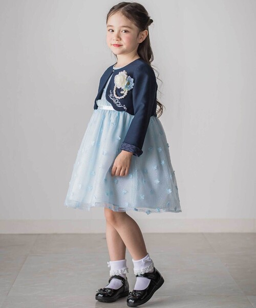 「SLAP SLIP」 「KIDS」半袖ワンピース 130cm ブルー キッズ_画像4