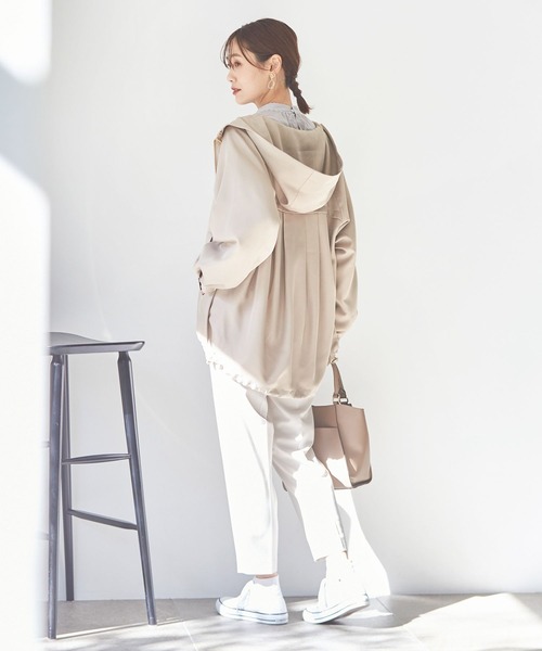 「GLOBAL WORK」 マウンテンパーカー MEDIUM ベージュ レディース_画像3