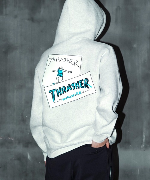 「THRASHER」 プルオーバーパーカー X-LARGE ブラック メンズ_画像4