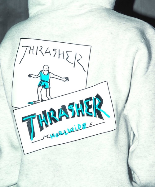 「THRASHER」 プルオーバーパーカー X-LARGE ブラック メンズ_画像5
