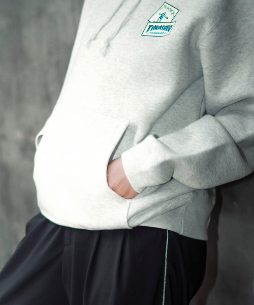 「THRASHER」 プルオーバーパーカー X-LARGE ブラック メンズ_画像8