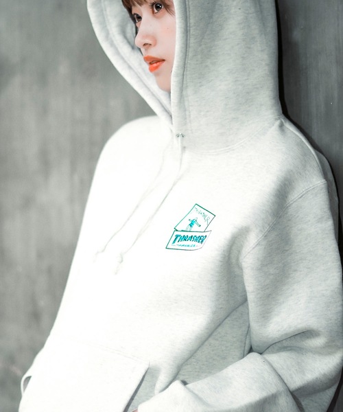 「THRASHER」 プルオーバーパーカー X-LARGE ブラック メンズ_画像9