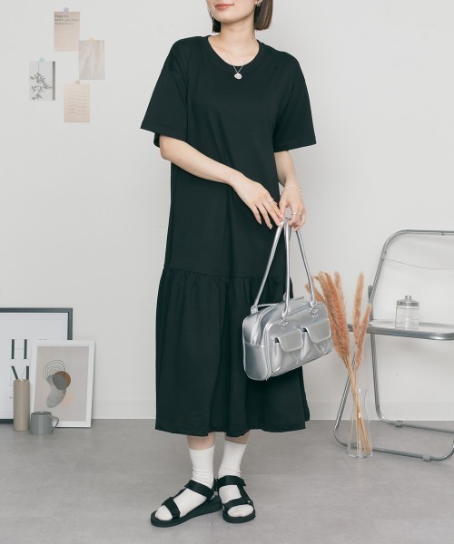 RCD ワンピース 半袖 裾ティアードワンピース : ZOZOTOWN Yahoo!店
