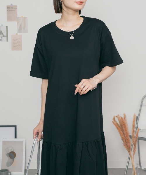 RCD ワンピース 半袖 裾ティアードワンピース : ZOZOTOWN Yahoo!店