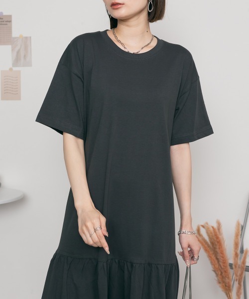 RCD ワンピース 半袖 裾ティアードワンピース : ZOZOTOWN Yahoo!店