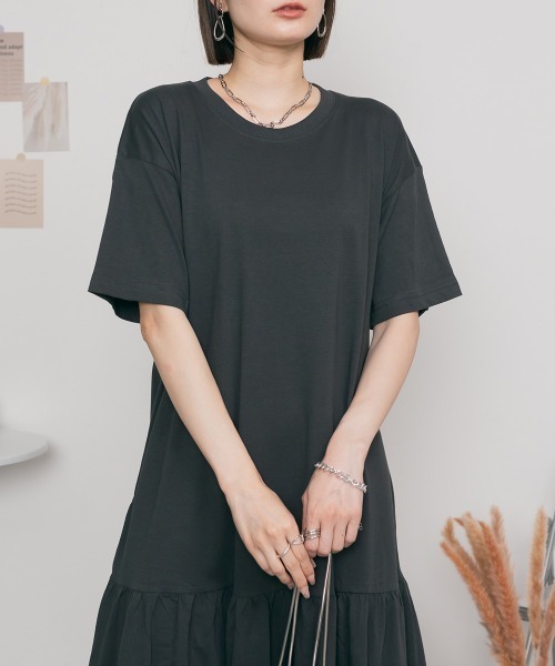 RCD ワンピース 半袖 裾ティアードワンピース : ZOZOTOWN Yahoo!店