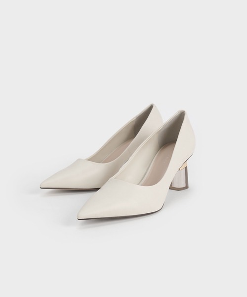 「CHARLES & KEITH」 パンプス 23.5cm オフホワイト レディース_画像6