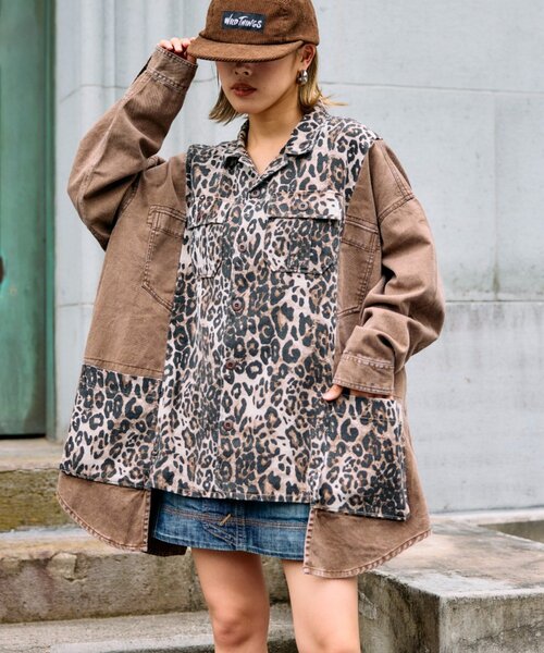 「etsinta」 ジャケット ONE SIZE ブラウン レディース_画像4