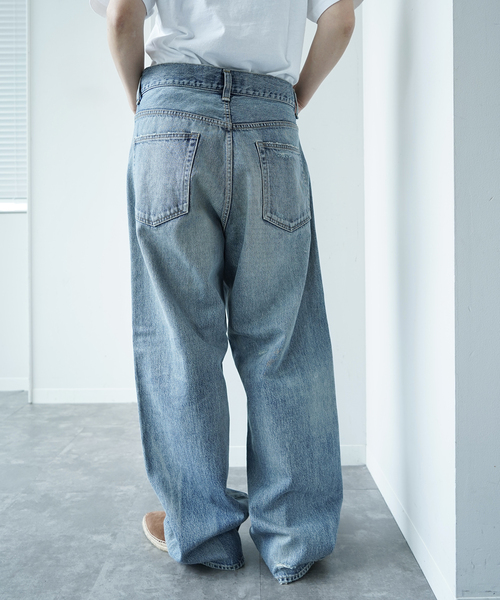 ジーンズ デニム デニムパンツ 13OZ クラッシュダメージデニム レディースの画像