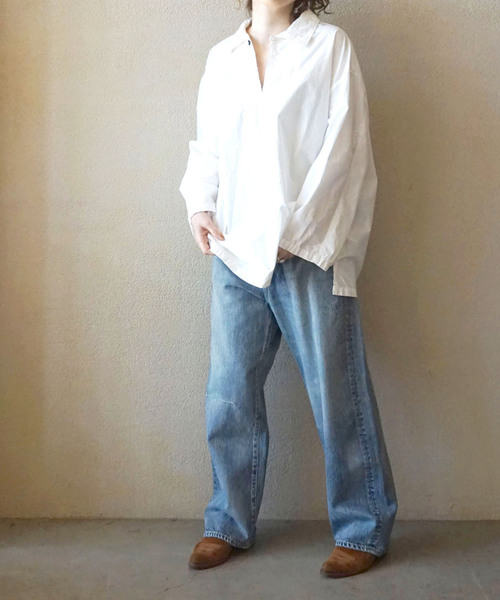ジーンズ デニム デニムパンツ 13OZ クラッシュダメージデニム レディースの画像