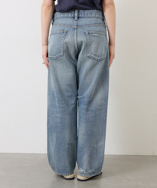 ジーンズ デニム デニムパンツ 13OZ クラッシュダメージデニム レディースの画像