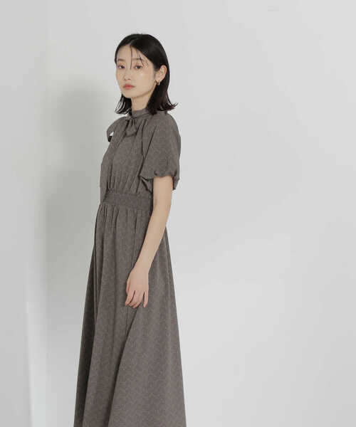 「NATURAL BEAUTY BASIC」 7分袖ワンピース SMALL ベージュ レディース_画像10
