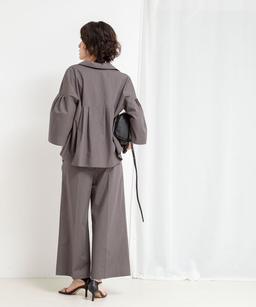 「NOLLEY'S」 半袖シャツ 38 チャコールグレー レディース_画像6