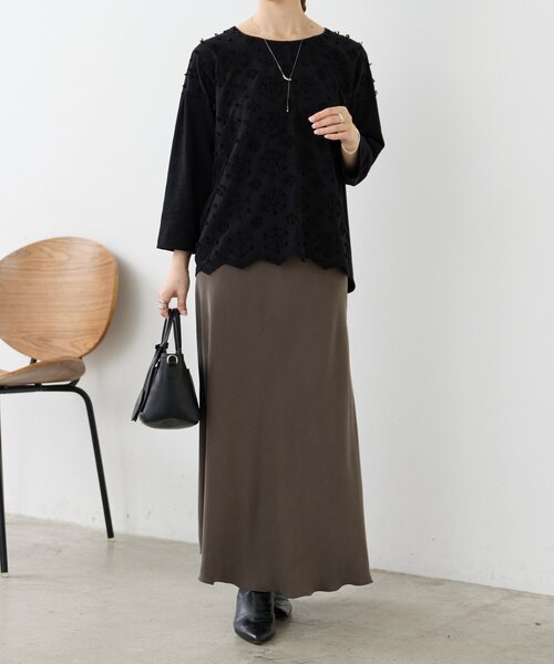 BEARDSLEY（ビアズリー） tシャツ ツブツブフロント刺繍カットソー