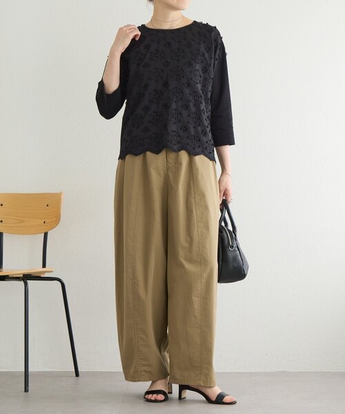 【美品】BEARDSLEY 前後2way✴︎強燃ガーゼワイドカーデ　カットソー　黒 美品】BEARDSLEY 前後2way✴︎強燃ガーゼワイドカーデ カットソー 黒