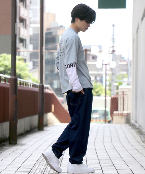 ジーンズ デニムワイドバギーパンツ/ワイドテーパードパンツ メンズ