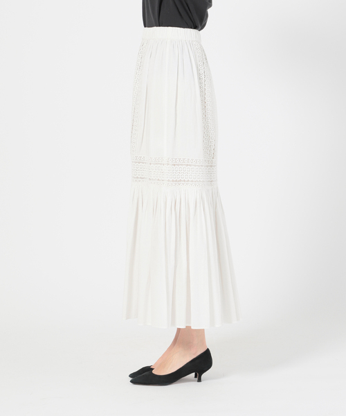 IENA（イエナ） スカート コットンボイル レーススカート : ZOZOTOWN