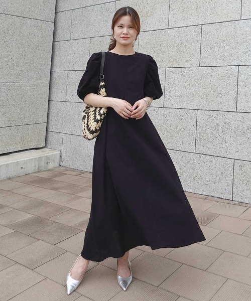 CORNERS（コーナーズ） ワンピース ボリュームスリーブバックリボン