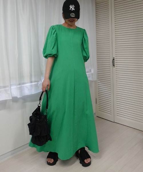 CORNERS（コーナーズ） ワンピース ボリュームスリーブバックリボン
