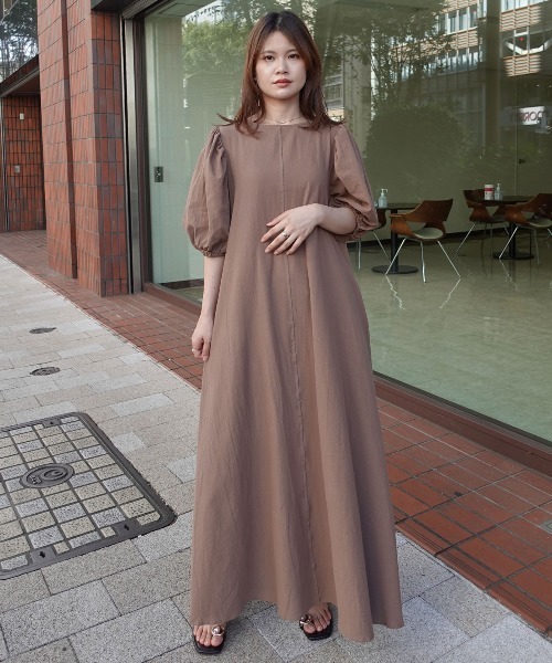 CORNERS（コーナーズ） ワンピース ボリュームスリーブバックリボン