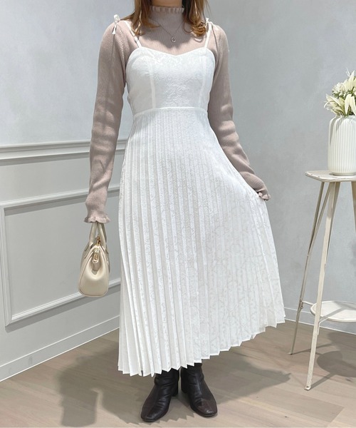 apres jour ワンピース ジャガードプリーツキャミワンピース【ZOZOTOWN 