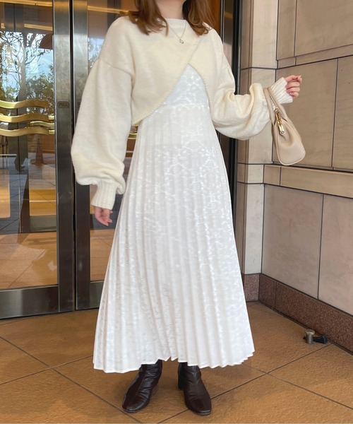 apres jour ワンピース ジャガードプリーツキャミワンピース【ZOZOTOWN 