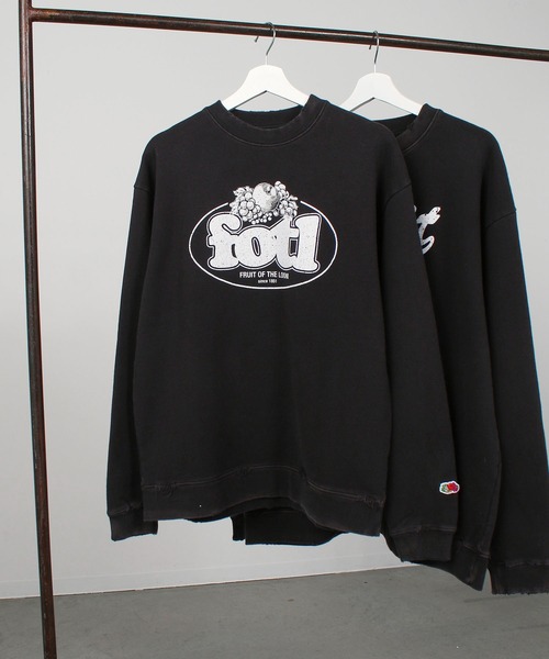 黒 スウェット トレーナー ロゴ付き CHOOSE 裏起毛 カン刺繍 スウェット【セットアップ対応】/ トレーナー