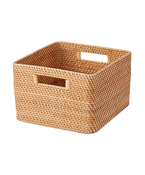 無印良品（MUJI） 収納 重なるラタン角型バスケット・大 （V）約幅
