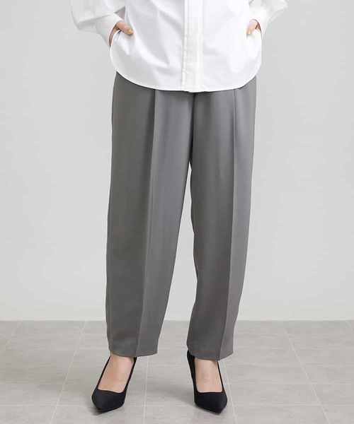 ミッシェルクラン（MICHEL ）/[小さいサイズ]ハイウエストバレルパンツ MICHEL KLEIN（ミッシェルクラン） パンツ ハイウエストバレルパンツ