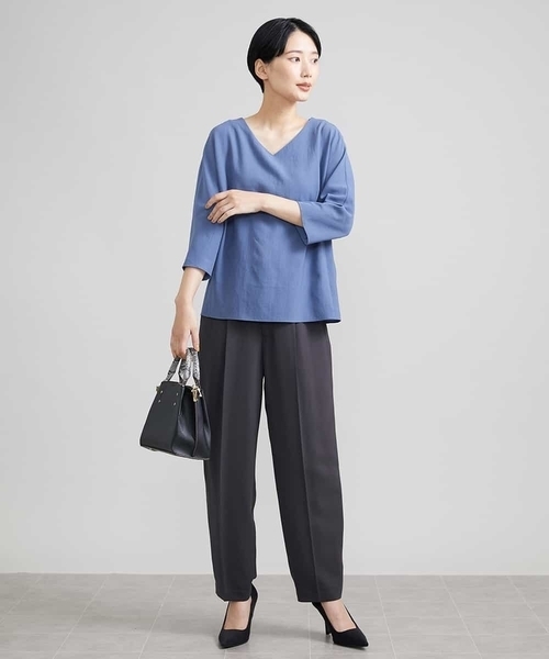 MICHEL KLEIN（ミッシェルクラン） パンツ ハイウエストバレルパンツ