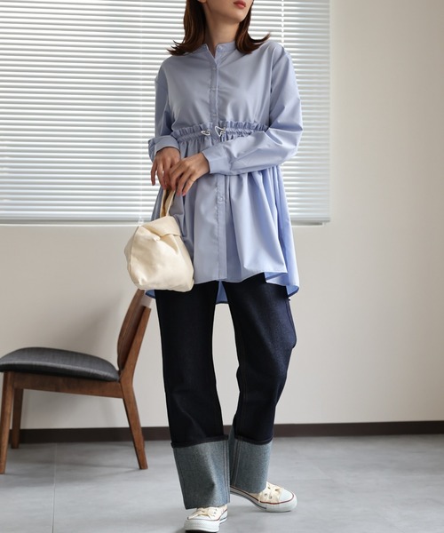 sakishimatokyo ブラウス シャツ ウエストドロストブラウス レディース