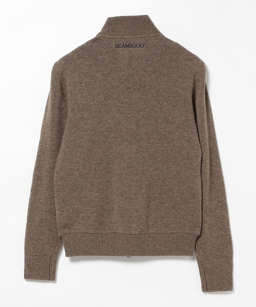 ニット 「MEN」BEAMS GOLF PURPLE LABEL / ツイードパネル ジップニットカーディガン BEAMS GOLF PURPLE LABEL ツイードパネル