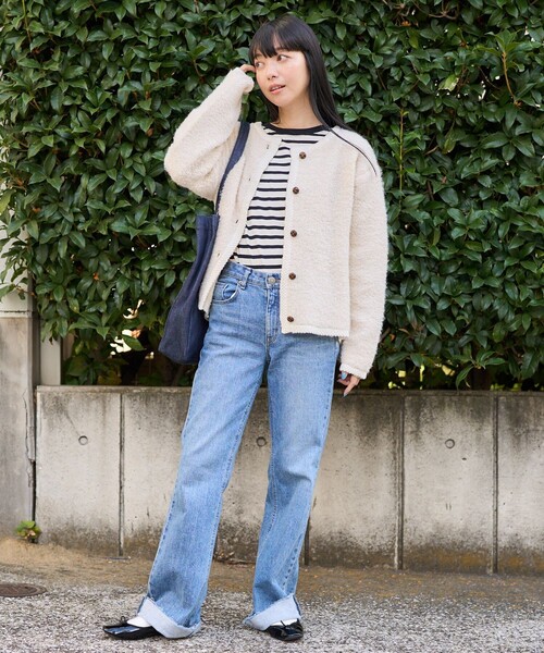 FREAK'S STORE カーディガン ニット ドッキングカーディガン