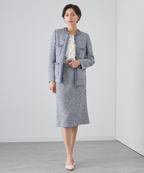 アナイ　ミックスツイードノーカラー ジャケット　Mサイズ ミックスツイードノーカラー ジャケット|ANAYI OFFICIAL ONLINE