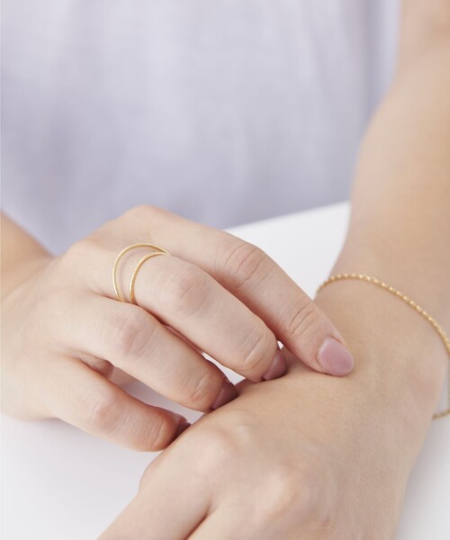 ete bijoux(エテ ビジュー) 指輪 リング K18YG ドロー レイヤード ete bijoux(エテ ビジュー) 指輪 リング K18YG ドロー レイヤード