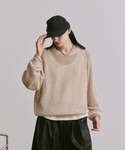 SOERTE ルーズコットンリネンメッシュニット　サイズ2 loose cotton linen mesh knit/ルーズコットンリネンメッシュ