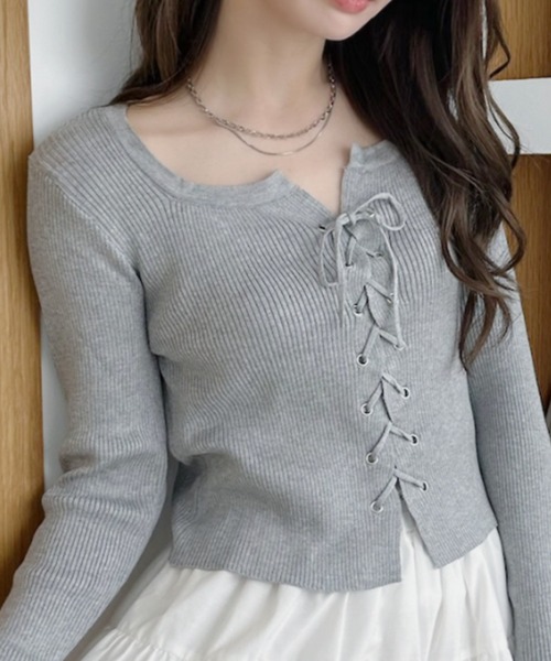 ニット/セーター Harness knit mini top miniministore（ミニミニストア） ニット セーター ニットトップス