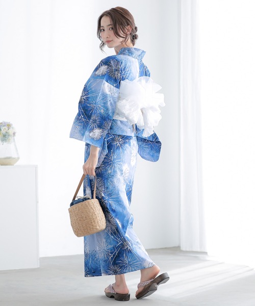 Clarus（クラルス） 浴衣 レディース 浴衣3点セット（浴衣＋しわ兵児帯