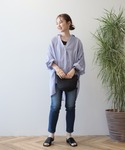 ブラウス シャツ 夏 カルゼギャザーシャツチュ...の詳細画像3