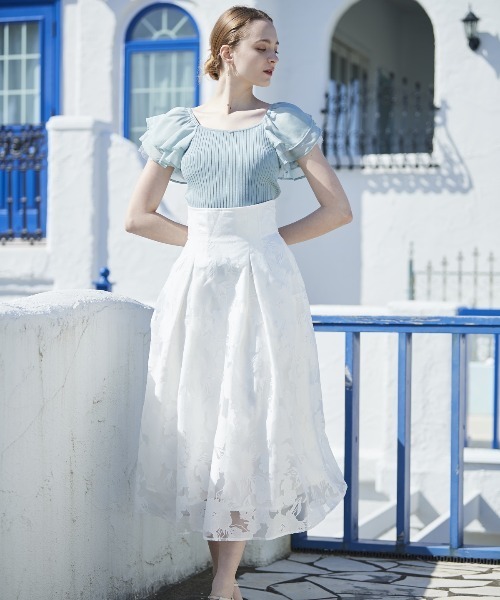 AND COUTURE（アンドクチュール） ロング スカート 夏 オパール