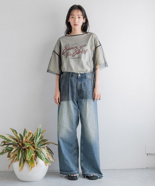 ゆりページ LOWRYS FARM tシャツ レース／チュールアソートTシャツ 127291