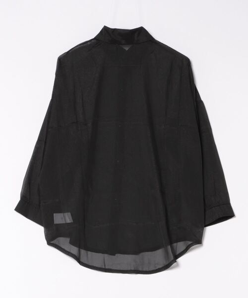 H.TOKYO ブラウス シャツ チュールボリュームスリーブシアーシャツ