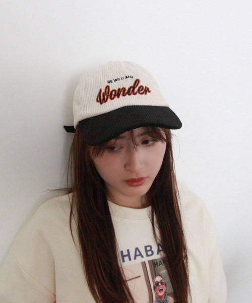 キャップ 帽子 バイカラー 古着風 ベースボールキャップ レディース