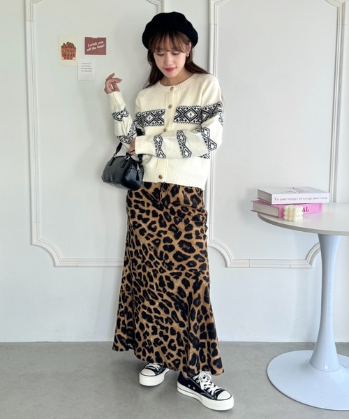 SOLLON. スカート レオパードマキシスカート : ZOZOTOWN Yahoo!店