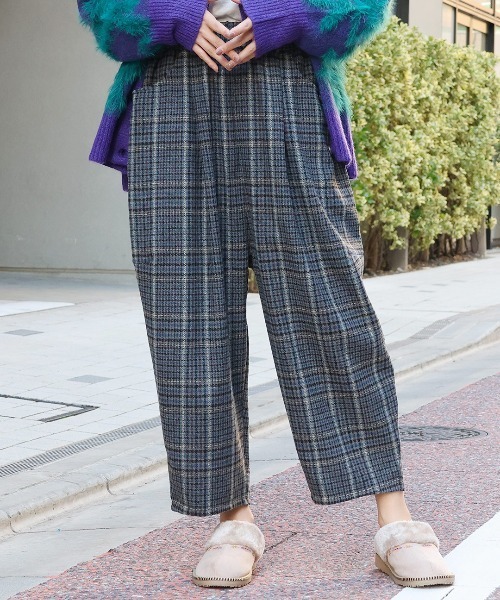 チチカカ パンツ ガンクラブチェックコクーンパンツ レディース